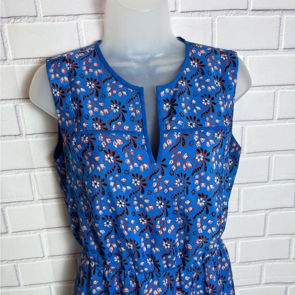 J. Crew size 2 Blue Floral Sleeveless Dress. - Picture 2 of 5